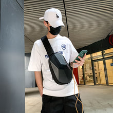 Load image into Gallery viewer, Multifunctional men&#39;s  bag waterproof USB charging chest bag
