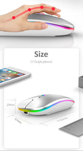 Load image into Gallery viewer, RGB Wireless Mouse Bluetooth Mouse Gamer Rechargeable
