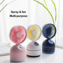 Load image into Gallery viewer, USB Charging Office Desktop Humidifier Spray Fan Air Conditioning Fan
