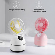 Load image into Gallery viewer, USB Charging Office Desktop Humidifier Spray Fan Air Conditioning Fan
