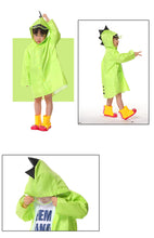 Load image into Gallery viewer, Lovely dinosaur polyester Er raincoat outdoor waterproof Cape
