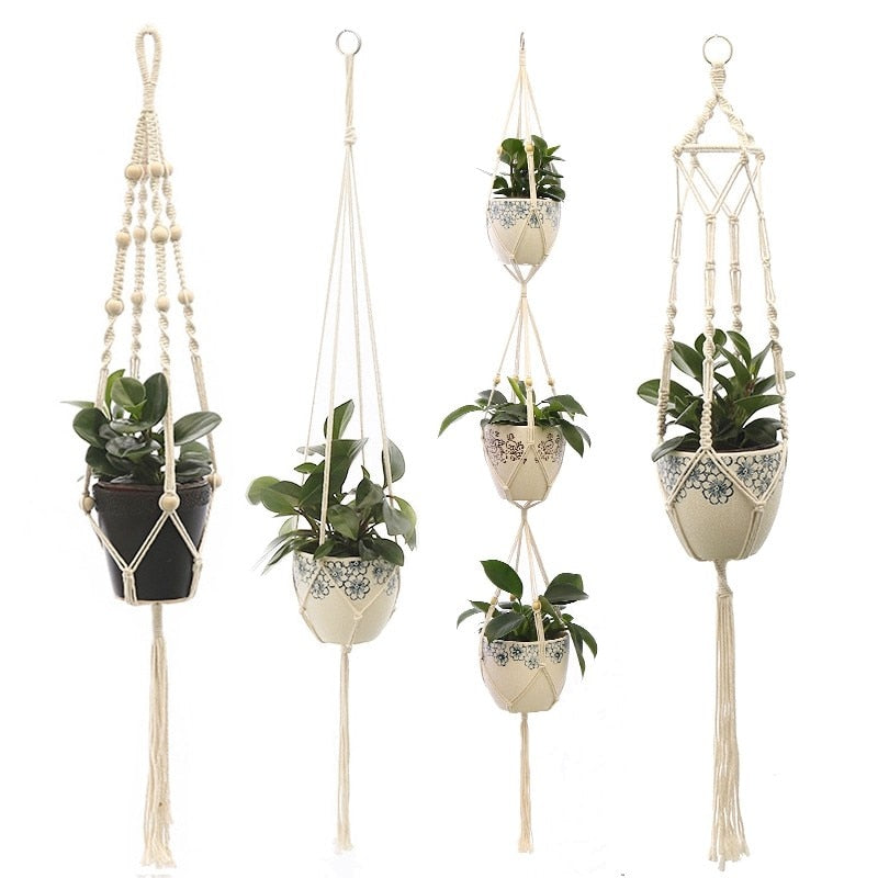 100% Manual hanging basket indoor wall hanging flower rack