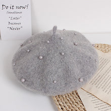 Load image into Gallery viewer, Princess Kids Girls Caps Berets Lovely Pearl Beanies Hats

