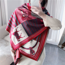 Load image into Gallery viewer, Winter Cashmere Scarf Lady Design Warm Pashmina Blanket
