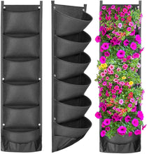Load image into Gallery viewer, Waterproof vertical wall hanging flower bag with 6 bags
