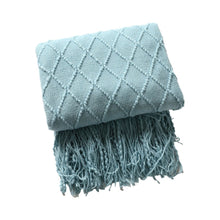 Load image into Gallery viewer, Nordic knitted tassel sofa blanket nap blanket
