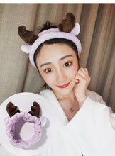 Load image into Gallery viewer, Shampoo hairpin with soft warm coral velvet bow animal ears
