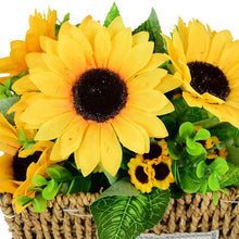 Load image into Gallery viewer, 7Branch Artificial Sunflower Bouquet Silk Fake Sunflowers
