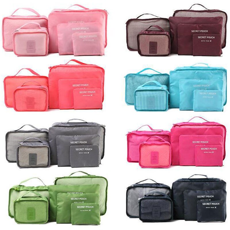 6 Pieces / set travel bag portable waterproof storage bag