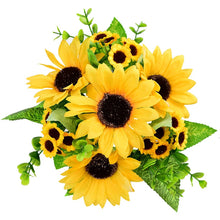 Load image into Gallery viewer, 7Branch Artificial Sunflower Bouquet Silk Fake Sunflowers
