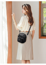 Load image into Gallery viewer, Three-layer Pocket Shoulder Bag Retro Washed Pu Leather Crossbody Bag
