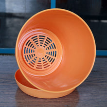 Load image into Gallery viewer, Color durable resin flowerpot with tray drain hole
