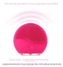 Load image into Gallery viewer, Electric Face Brush Vibration Massager Facial Silicone Cleansing Brush
