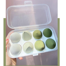 Load image into Gallery viewer, 8 Latex free professional cosmetic sponge sets beauty foundation sponge box
