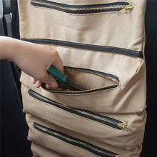 Load image into Gallery viewer, Canvas Foldable roll pack Tool bag suspension Multi-function Car Hanging bag
