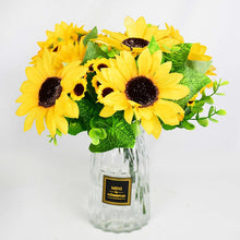 Load image into Gallery viewer, 7Branch Artificial Sunflower Bouquet Silk Fake Sunflowers
