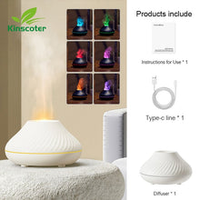 Load image into Gallery viewer, Usb small household appliance air humidifier seven-color flame fragrance machine

