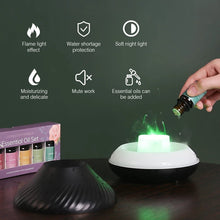 Load image into Gallery viewer, Usb small household appliance air humidifier seven-color flame fragrance machine
