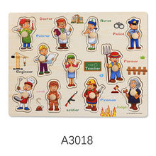 Load image into Gallery viewer, Wooden Puzzle Children&#39;s educational toys cartoon car animal fruit 3D Puzzle
