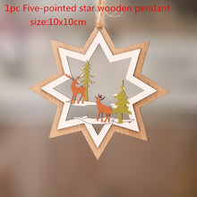 Load image into Gallery viewer, 2D 3D Christmas Ornament Wooden Hanging Pendants
