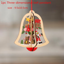 Load image into Gallery viewer, 2D 3D Christmas Ornament Wooden Hanging Pendants
