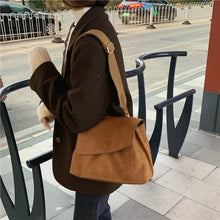 Load image into Gallery viewer, Nubuck PU leather women&#39;s Retro large capacity shoulder bag
