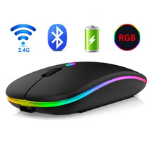 Load image into Gallery viewer, RGB Wireless Mouse Bluetooth Mouse Gamer Rechargeable
