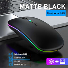 Load image into Gallery viewer, RGB Wireless Mouse Bluetooth Mouse Gamer Rechargeable
