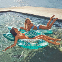 Load image into Gallery viewer, Rooxin mermaid inflatable swimming ring with backrest
