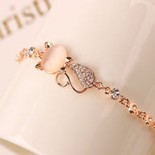 Load image into Gallery viewer, Rose Gold Alloy Lovely Cat Bracelets for Women
