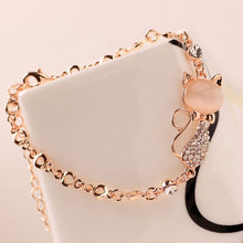 Load image into Gallery viewer, Rose Gold Alloy Lovely Cat Bracelets for Women

