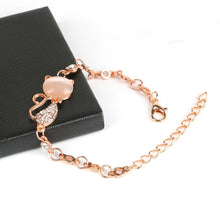 Load image into Gallery viewer, Rose Gold Alloy Lovely Cat Bracelets for Women
