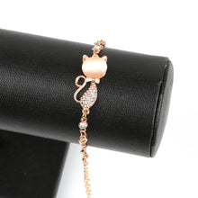 Load image into Gallery viewer, Rose Gold Alloy Lovely Cat Bracelets for Women
