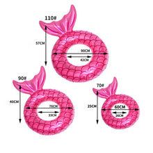 Load image into Gallery viewer, Rooxin mermaid inflatable swimming ring with backrest
