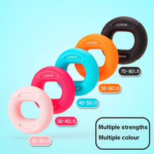Load image into Gallery viewer, Silicone Adjustable Hand Grip 20-80LB Gripping Ring
