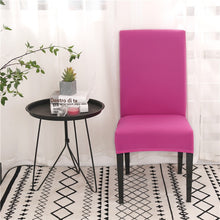 Load image into Gallery viewer, Solid Color Spandex Chair Covers Stretch Dining Room Seat Cover
