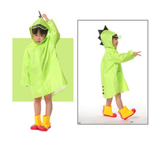 Load image into Gallery viewer, Lovely dinosaur polyester Er raincoat outdoor waterproof Cape
