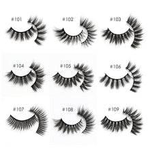 Load image into Gallery viewer, 10 Pairs 3-D mink eyelashes with messy natural false eyelashes
