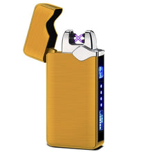Load image into Gallery viewer, With LED power display windproof double arc lighter plasma charging USB
