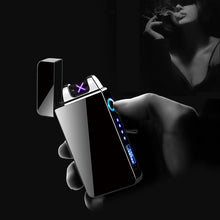 Load image into Gallery viewer, With LED power display windproof double arc lighter plasma charging USB
