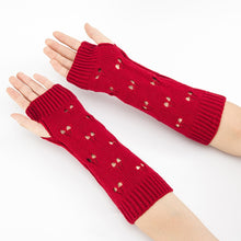 Load image into Gallery viewer, Women Arm Crochet Knitting Hollow Heart Mitten Warm Fingerless Gloves
