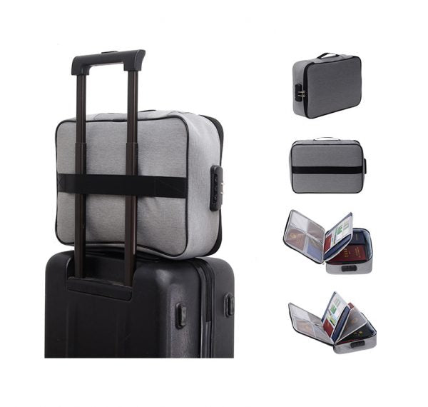 Multifunction Document Storage Bag With Lock