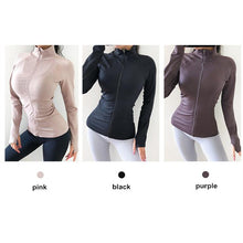 Load image into Gallery viewer, Women Tight Sports Quick Dry Coat Elastic Fit Yoga Coat
