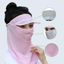 Load image into Gallery viewer, Women Wide Brim Breathable Icy Full Face Covering UV Protection Face Covering
