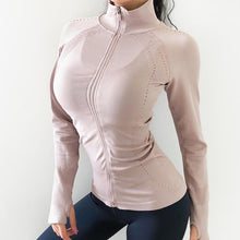 Load image into Gallery viewer, Women Tight Sports Quick Dry Coat Elastic Fit Yoga Coat
