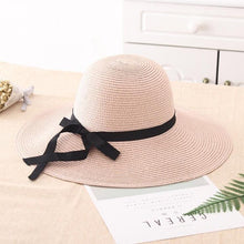 Load image into Gallery viewer, Women Summer Straw Hat Big Wide Brim Beach Hat

